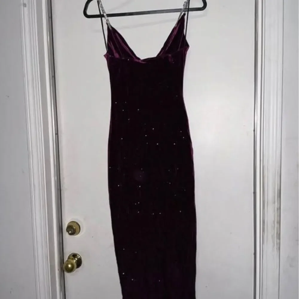 Purple Velvet Sparkly Dress